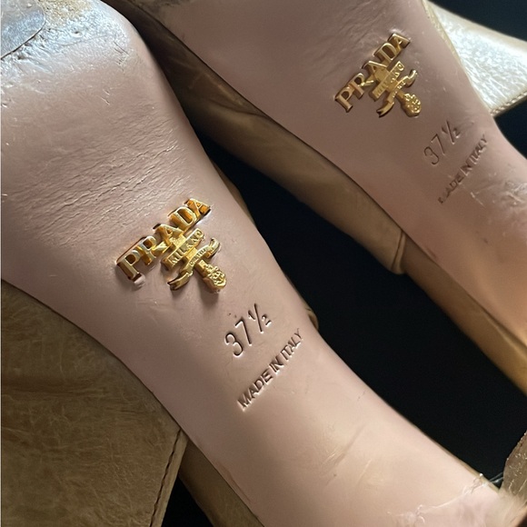 Prada leather peep toe sling back pumps - Picture 12 of 12